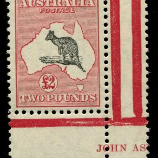 1929/30 Sm Mult wmk £2 grey & rose-crimson with ...