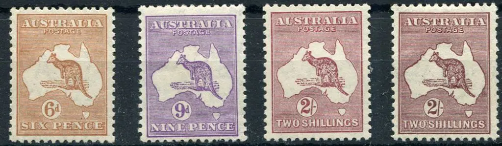 1931-47 CofA 6d chestnut to 2/-maroon short set of ... Image 1++
