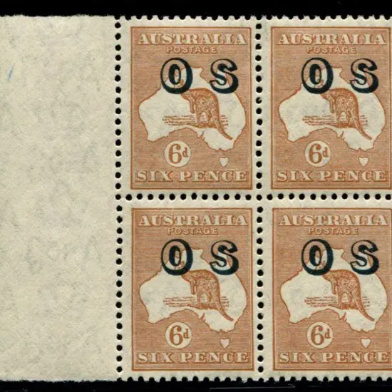 1931-47 CofA 6d chestnut ovptd "OS" in MUH ...