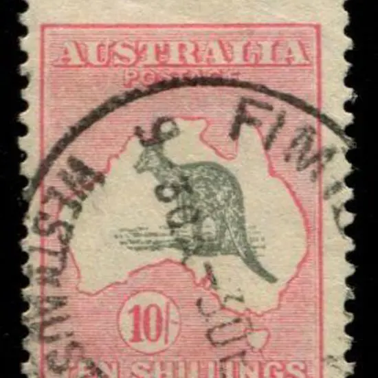 1931-47 CofA 10/- grey & pink fine used with ...
