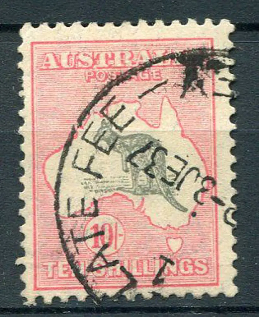 1931-47 CofA 10/- grey & pink. Fine used with ... Image 1++