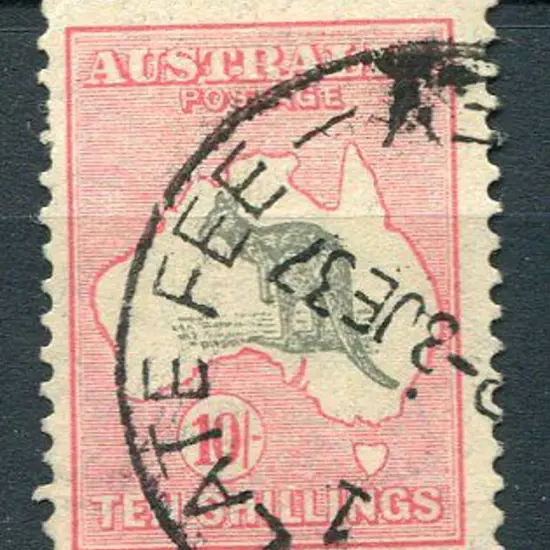 1931-47 CofA 10/- grey & pink. Fine used with ...