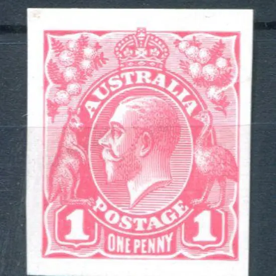 Printed in pale carmine. Damage to right wattles ...