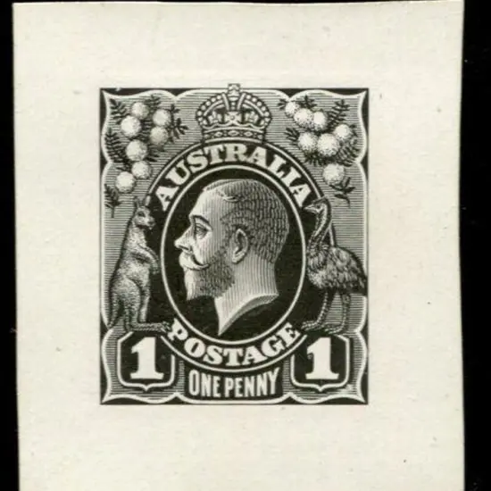 State 1 Die Proof in black on cut down highly ...