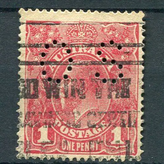 1d red perfined "OS" with "substituted cliché" ...