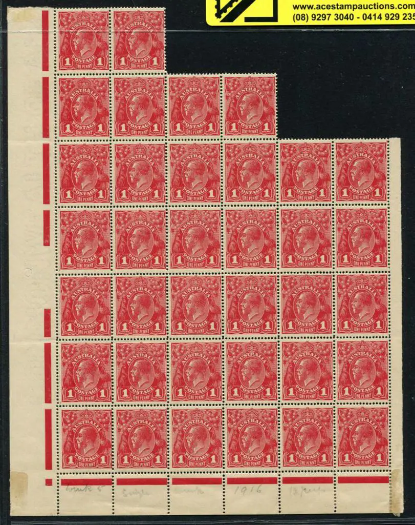 1d deep red (G13), plate 2, pane 3, no monogram ... Image 1++