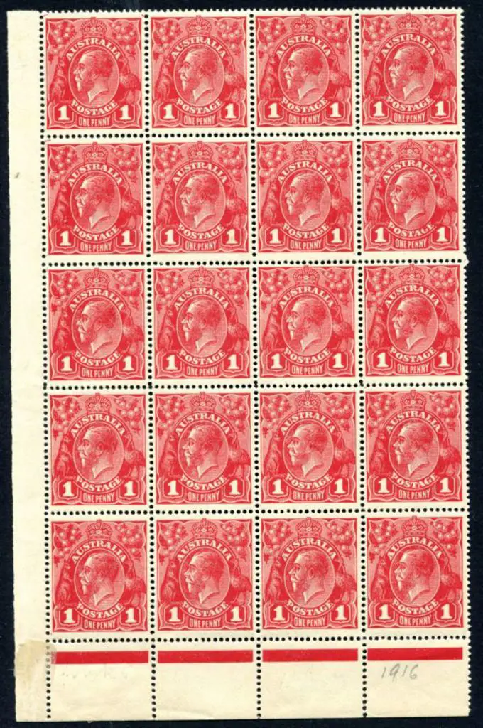 1d deep red (G13), plate 2, pane 4 no monogram ... Image 1++
