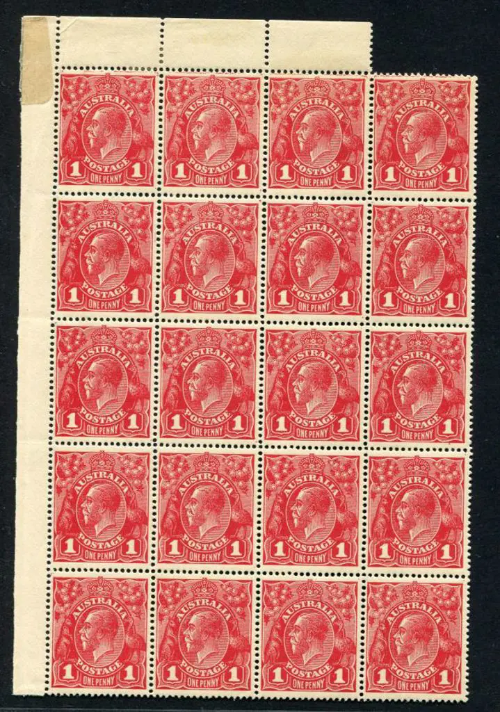 1d deep red (G13), plate 2, pane 4 top left corner ... Image 1++
