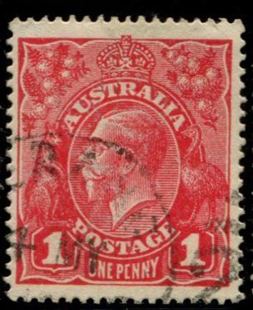 1d scarlet red (G17) with "P[NNY" variety. F/U ... Image 1++