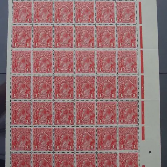 1d scarlet (G18), plate 4, pane 8 large top ...