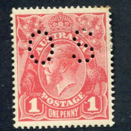 1d rose (G21) perfd "OS" with "dot before right ...