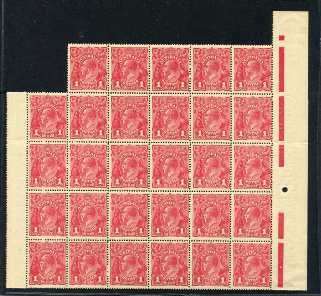1d carmine rose (G30), plate 3, pane 6 irregular ... Image 1++