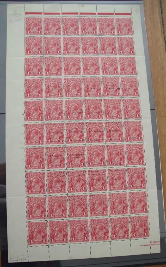 1d carmine aniline (G33), plate 3 & complete pane ... Image 1++