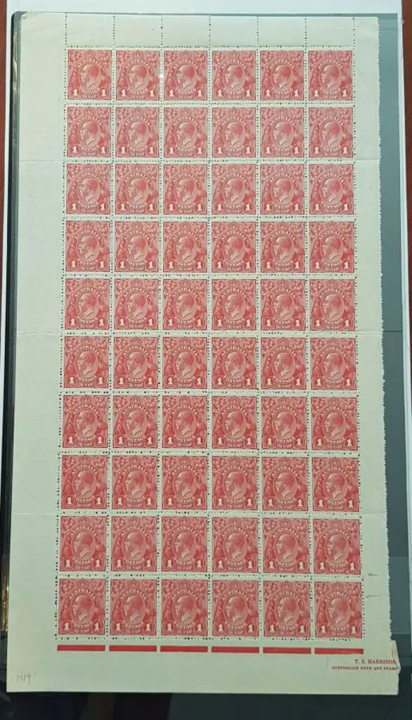 1d carmine aniline (G33), plate 4, pane 7 complete ... Image 1++