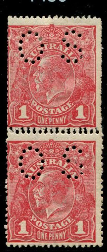 1d rose-red rough paper (G63). MUH/MLH pair ... Image 1++