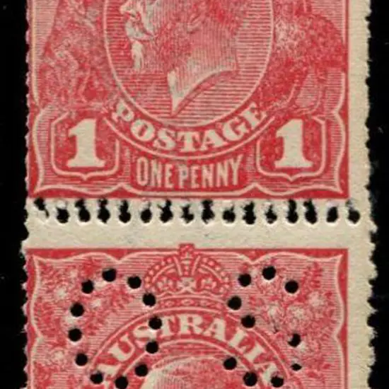 1d rose-red rough paper (G63). MUH/MLH pair ...