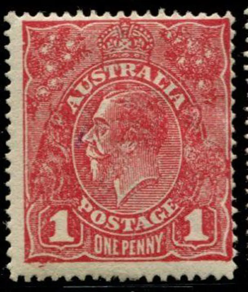 1d carmine rose (G74), Die I on rough paper with ... Image 1++