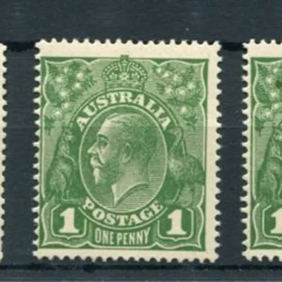 1d green. Five examples each with a different ...