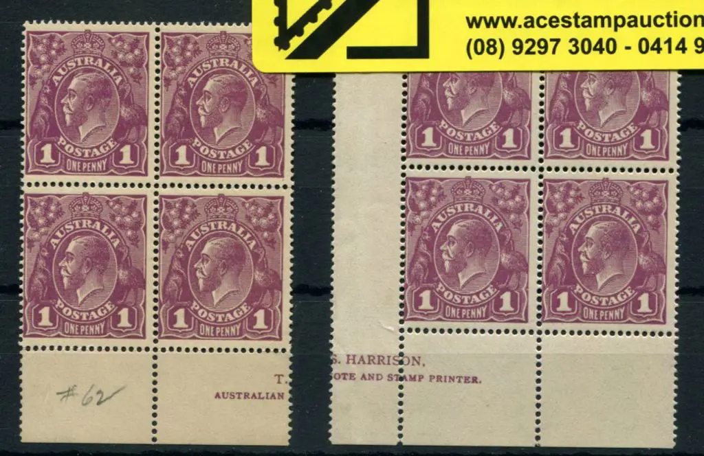 1d violet in two different part imprint blocks of ... Image 1++