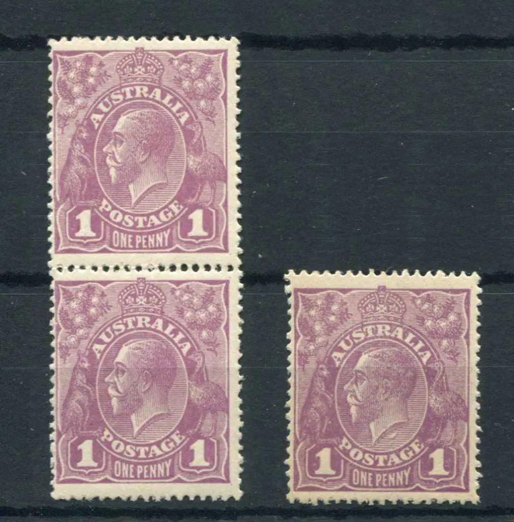 1d violet pair with "wattle-line" variety ACSC ... Image 1++