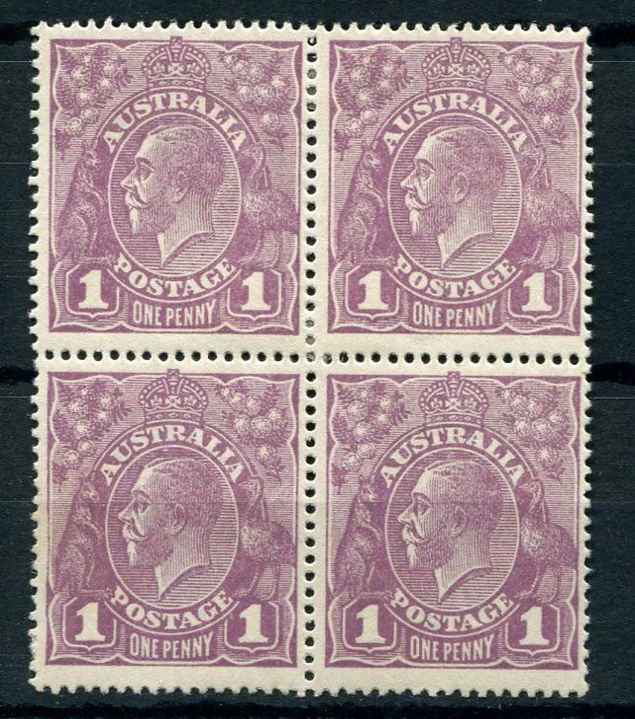 1d violet pane 6 positional block of 4 (6.15, ... Image 1++