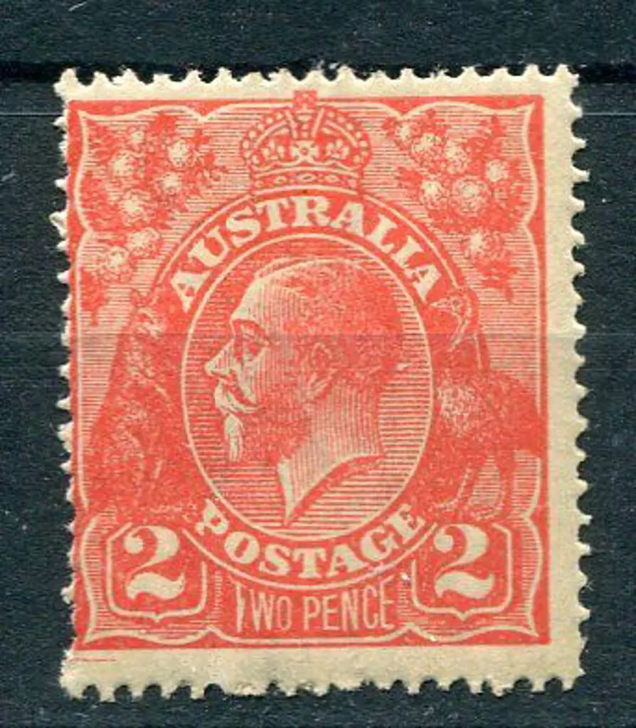 2d red single with "white flaw on "T" of two" ... Image 1++