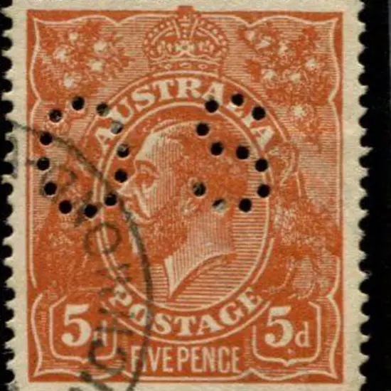 5d chestnut perfined "OS", single line perf on ...
