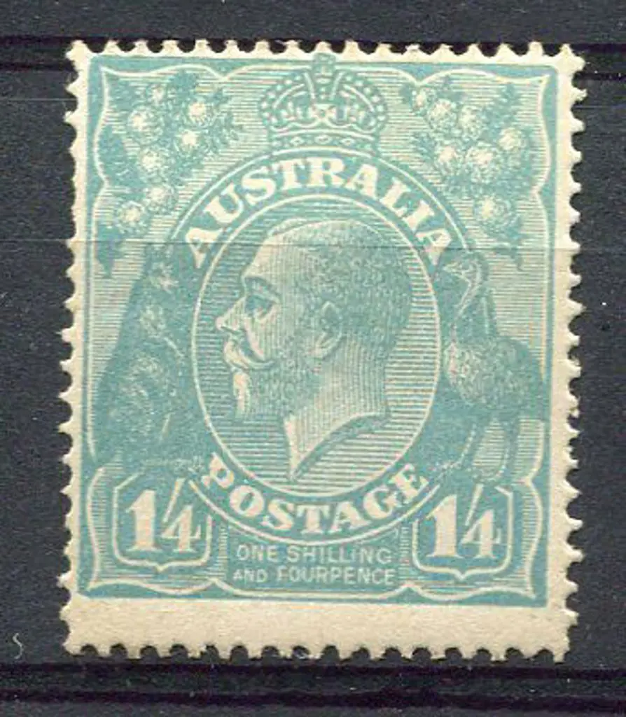 1/4d turquoise MLH. Centred high. SG ACSC 128 Cat. ... Image 1++