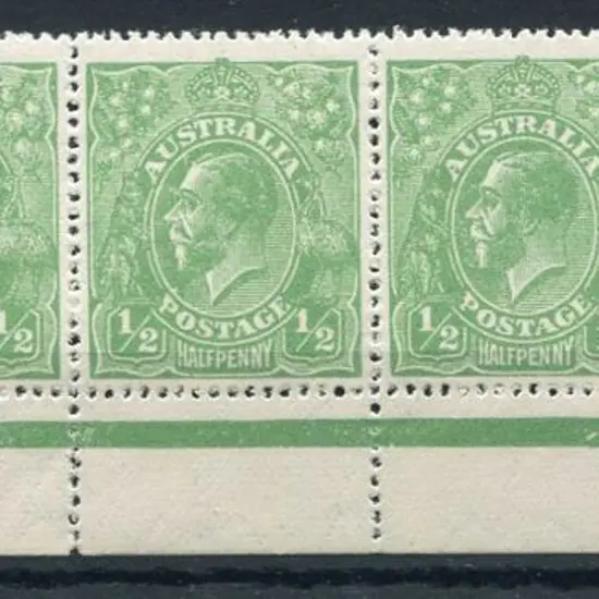 1918-20 Large Mult Perf.14 ½d green, plate 6 ...