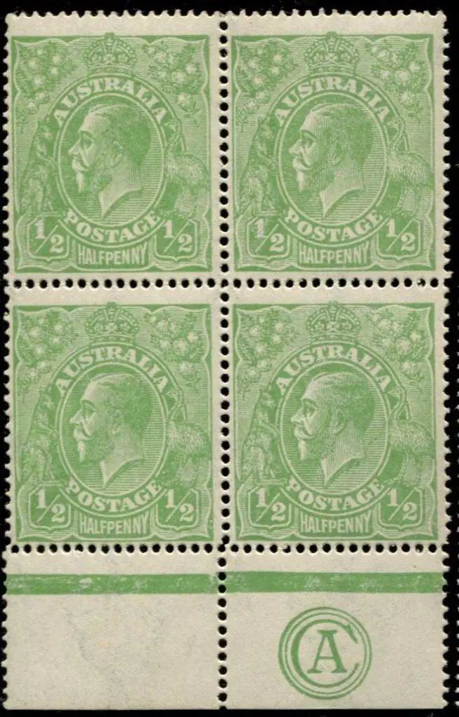 ½d green CA monogram block of 4 from Electro 5. ... Image 1++