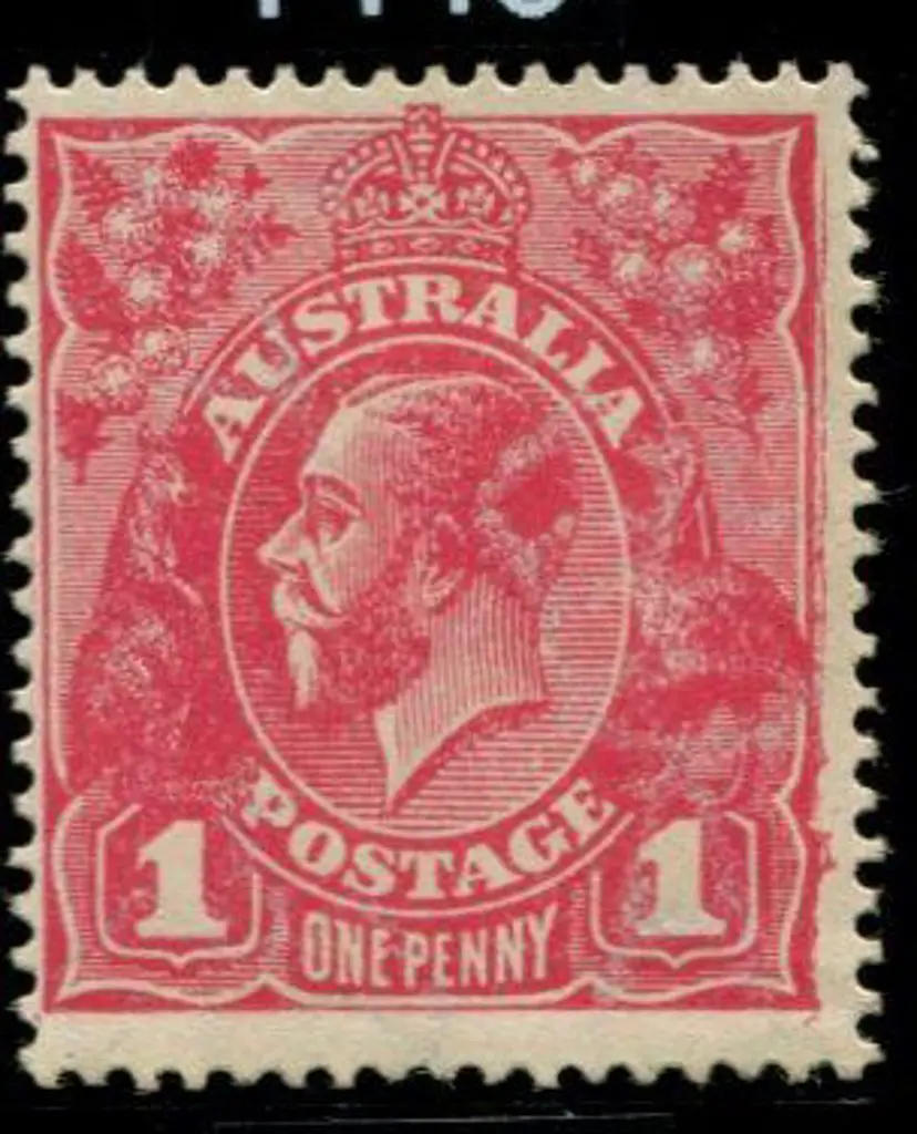 1d carmine pink (G101) from 1918 Cooke printing ... Image 1++