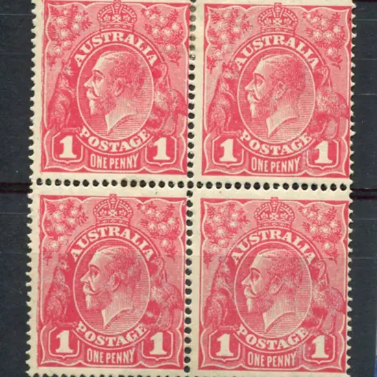1d carmine pink (G101) from 1918 Cooke printing in ...