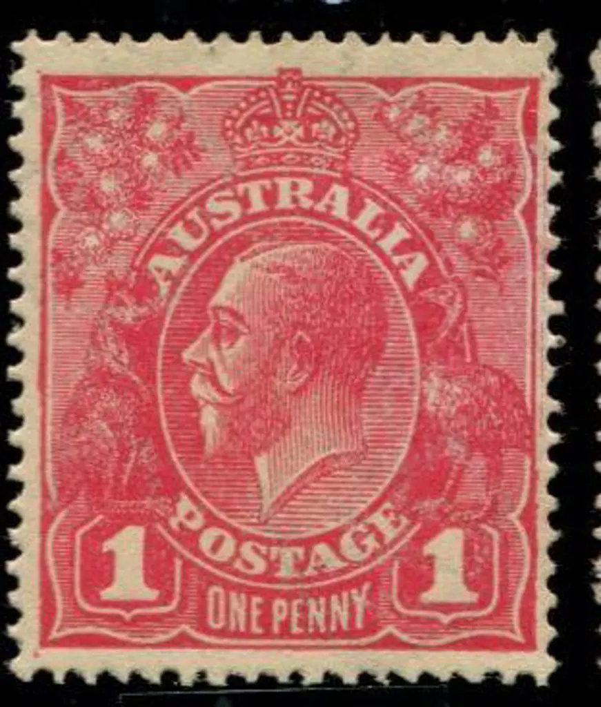 1d carmine pink (G101) from 1918 Cooke printing. ... Image 1++