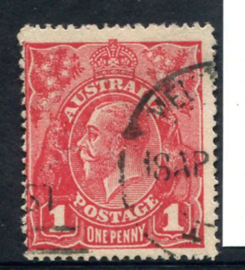 1d rose red (G102) from 1918 Cooke printing. Good ... Image 1++
