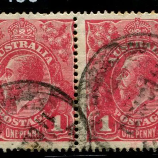 1d carmine rose (G104) from Harrison printing with ...