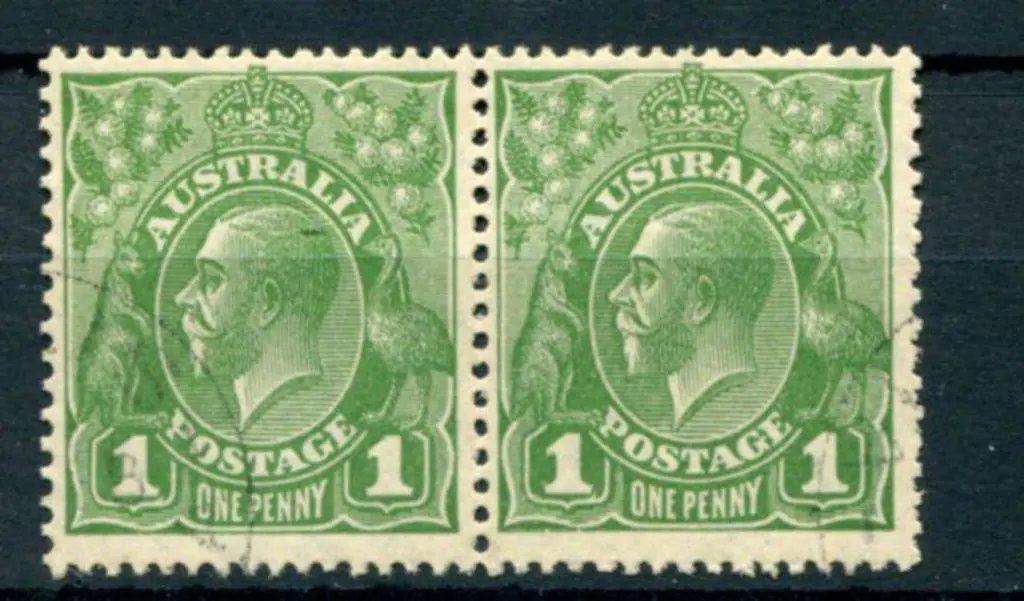 1d green, Die II in lightly CTO pair. ACSC 81(1)i ... Image 1++