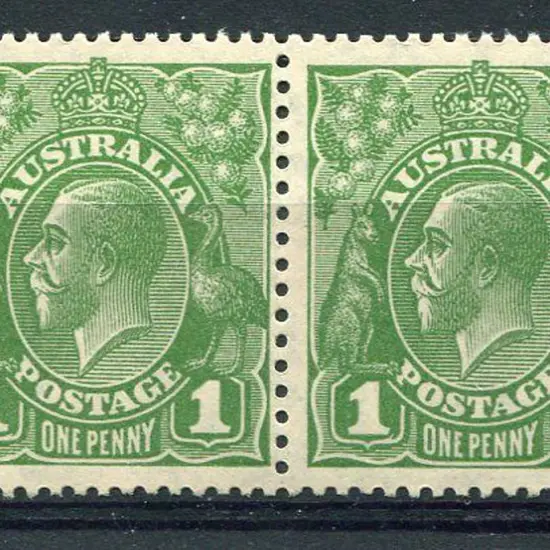 1d green, Die II pair. Fresh MUH, centered ...