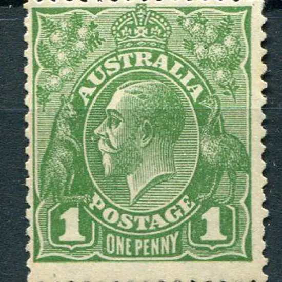 1d green, Die II with inverted wmk. MH, centered ...