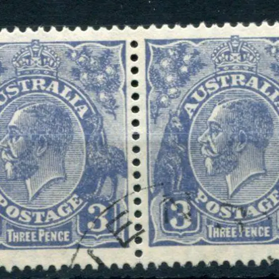 2d blue, Die II pair with "retouched "st" of ...