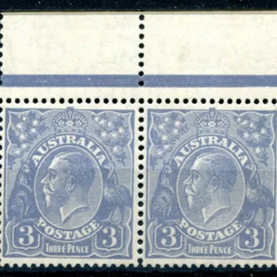 3d blue in type A+B pair. Fresh MUH top marginal ...