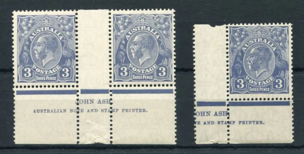 3d blue, Die II with part imprint single & full ... Image 1++