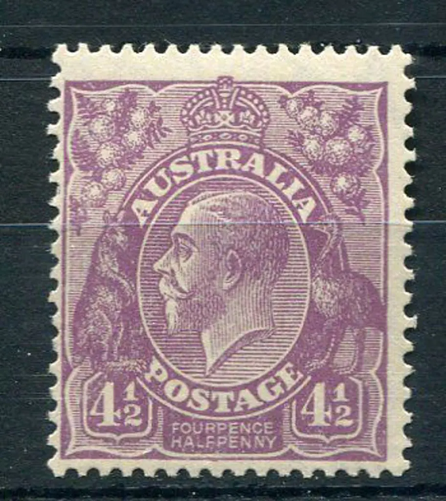 4½d violet. MUH, centred low left. ACSC 120 Cat. ... Image 1++