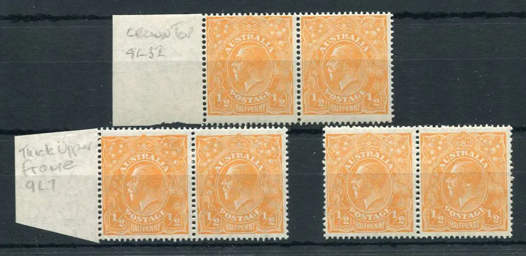 ½d orange in 3 horiz pairs with "no top to crown", ... Image 1++