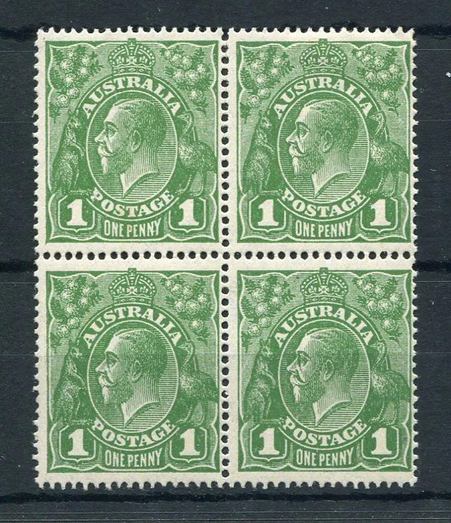1d green block of 4 with "N-Y joined" & "white ... Image 1++