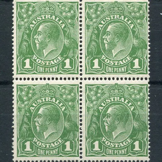 1d green block of 4 with "N-Y joined" & "white ...