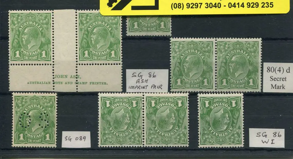 1d green in 3 horiz pairs & 3 singles with one ... Image 1++