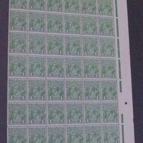 1d green Pane VII from the Ash printing complete ...