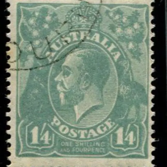 1/4d deep turquoise. CTO example of this scarce ...