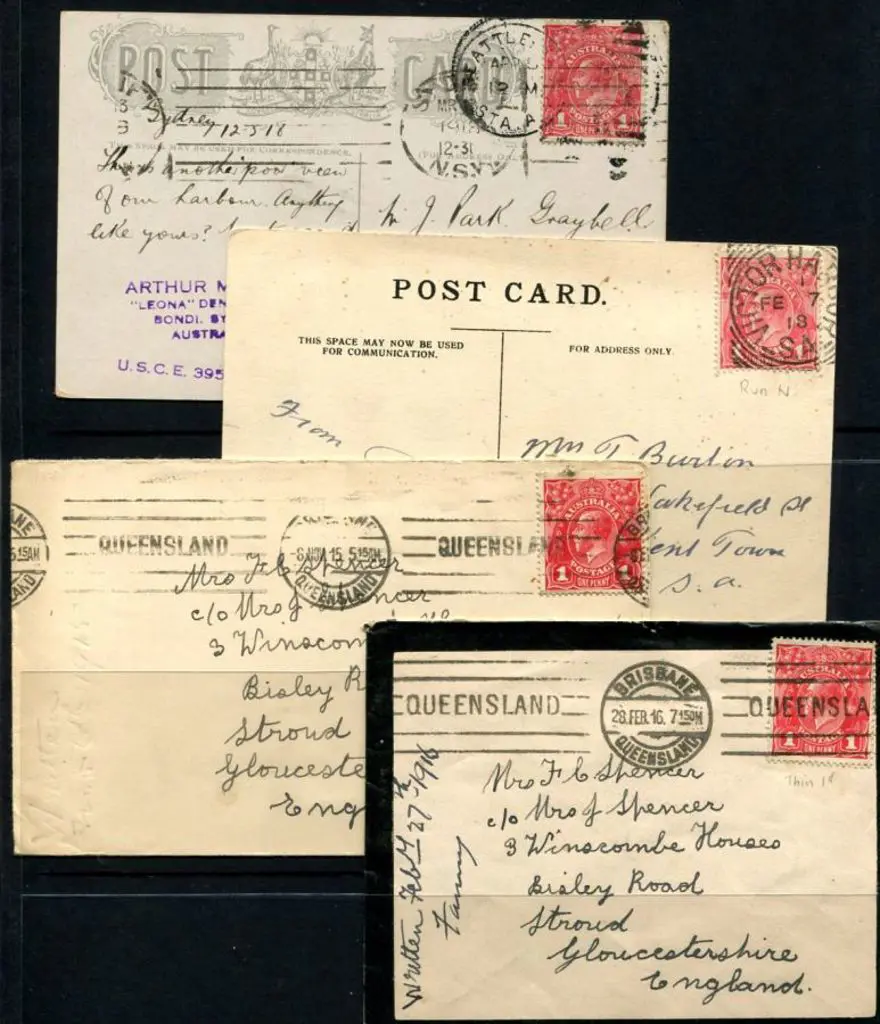1915 (8th Nov) Brisbane to England cover with 1d ... Image 1++