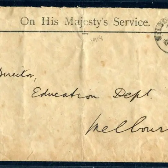1918 (9th Nov) OHMS cover with "High School P.2" ...